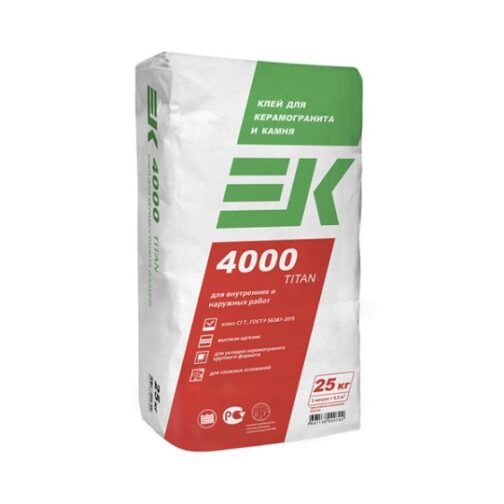 Клей EК 4000 TITAN для керамогранита и тяжелых плит (25кг)