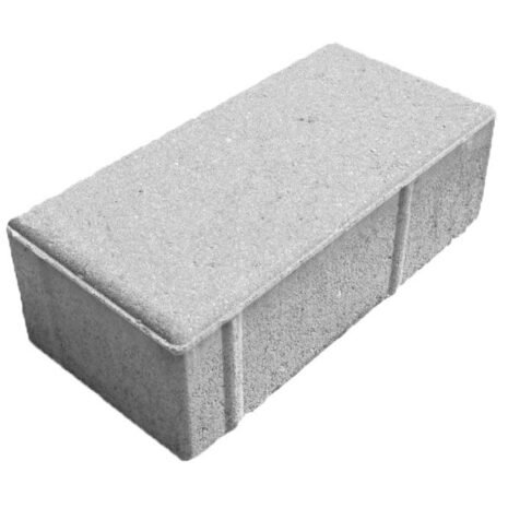 Брусчатка белая серия Белый цемент «Кирпич» 200x100x80 (полный прокрас)